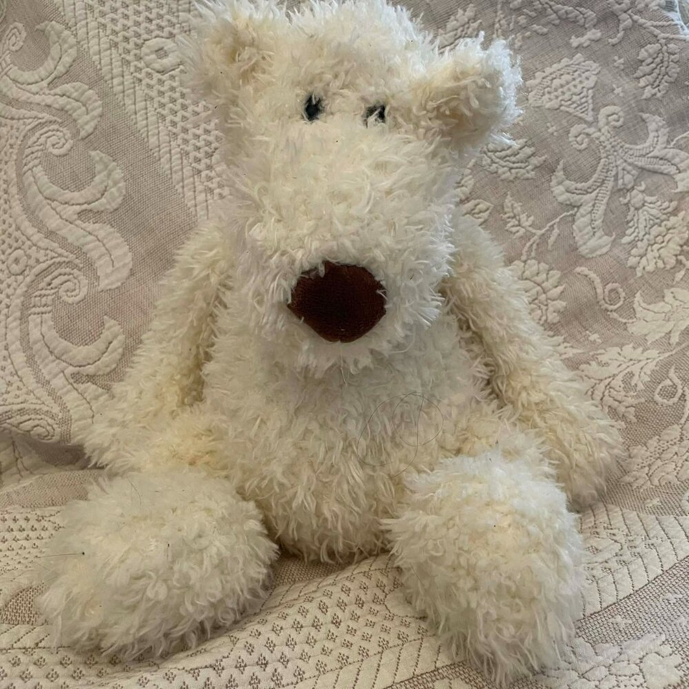 SHAGGY CREAM GUND SOFT TEDDY BEAR '' SCHLEPP'' 16''